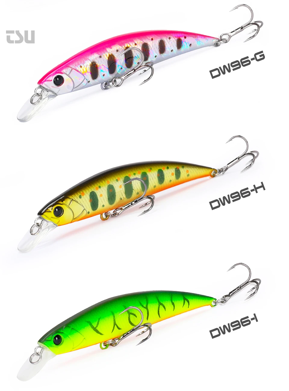 TSURINOYA Angeln Lure Sinking Minnow 80S 12g DW96 8cm Multi-farbe Rockfish Jerkbait Harten Köder Süßwasser salzwasser Wobbler – Detail 16