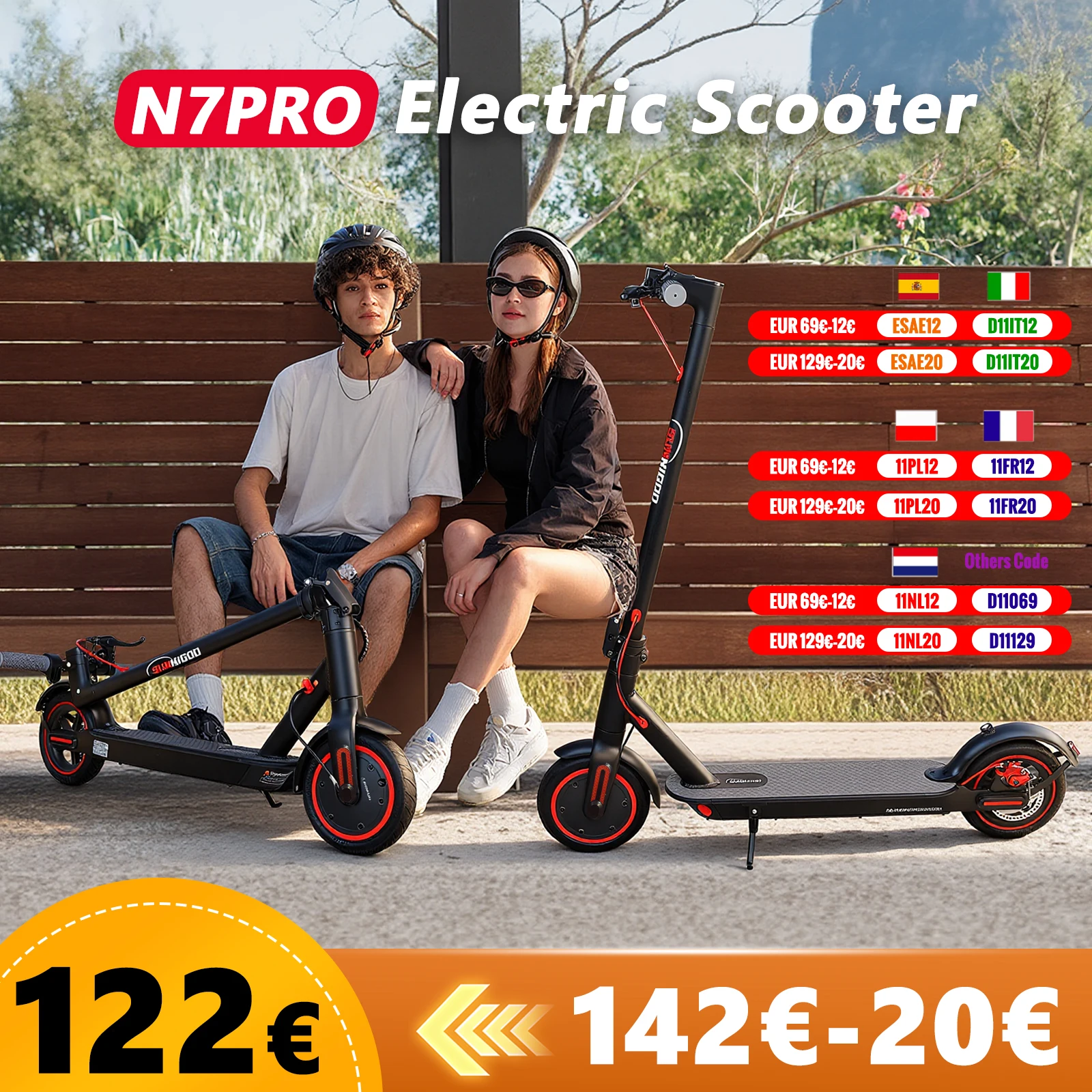 SUNNIGOO adulte Scooter électrique pliable 30 Km/h vitesse 350W moteur puissant 30km portée maximale 8.5 pouces pneu avec application intelligente e-scooter