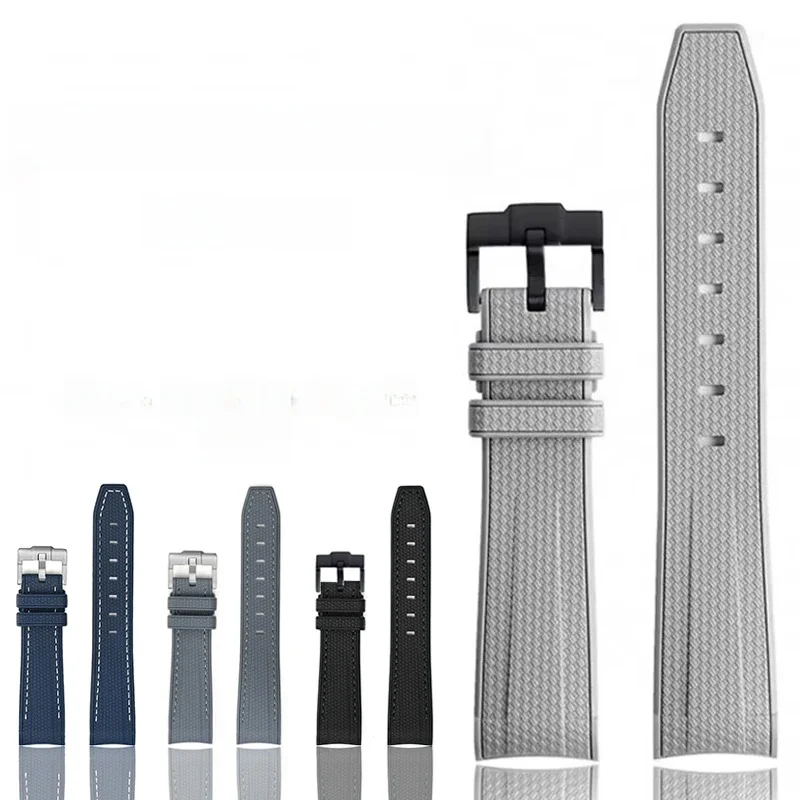Horlogeband voor Omega X Swatch Joint MoonSwatch band voor Seamaster 300 heren dames 20 mm rubberen siliconen gebogen uiteinde polsband - afbeelding 2