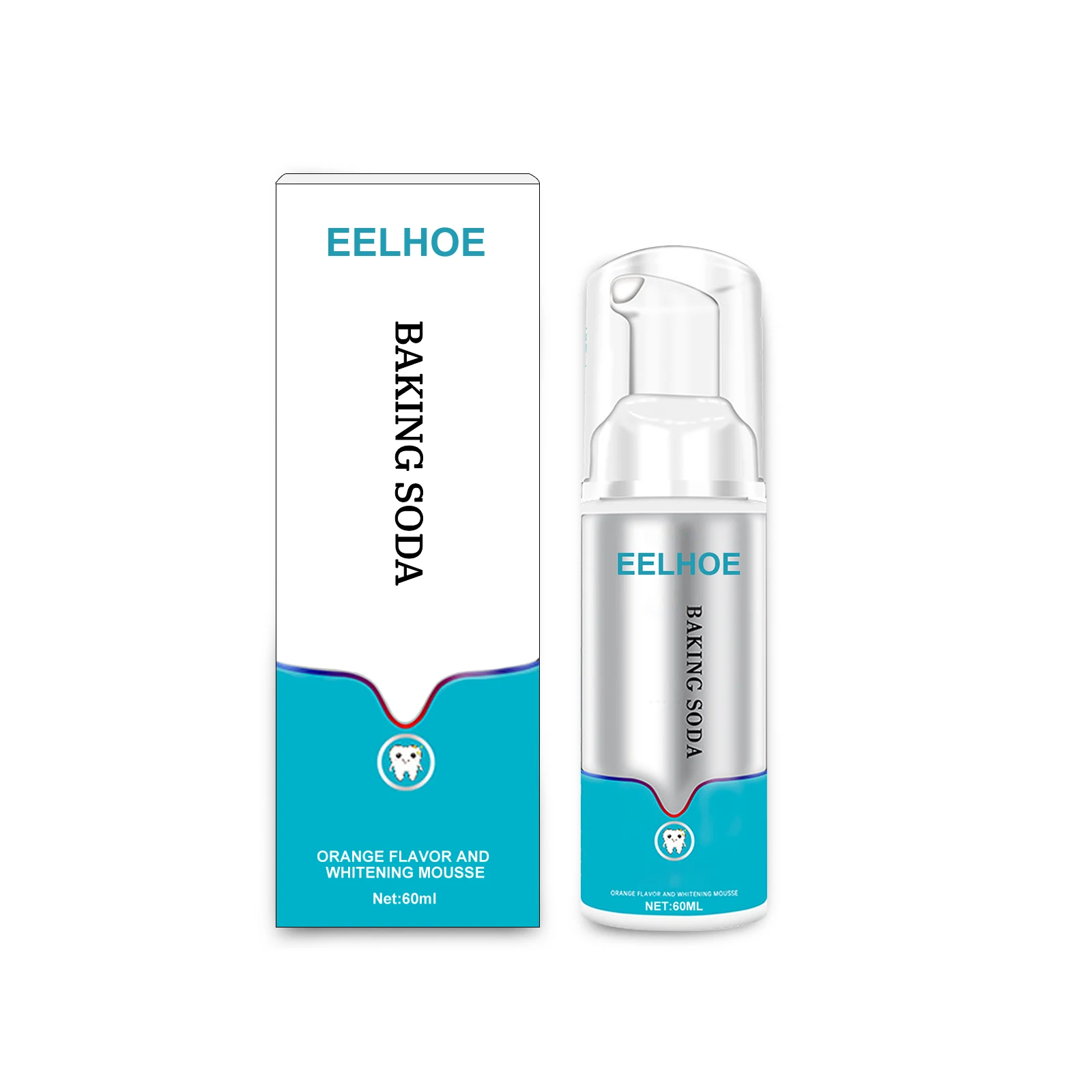 EELHOE-Dentes Clareamento Espuma Creme Dental, Dente Amarelo Removedor, Branqueamento Respiratório Fresco, Produtos de Higiene Oral