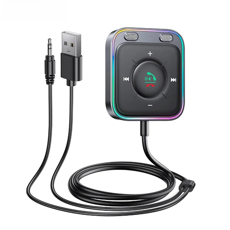Joyroom Adapter samochodowy Bluetooth 5.4 z podwójnymi mikrofonami z redukcją szumów Bezprzewodowy odbiornik AUX Bluetooth Zestaw samochodowy Plug-and-Play — zdjęcie 2