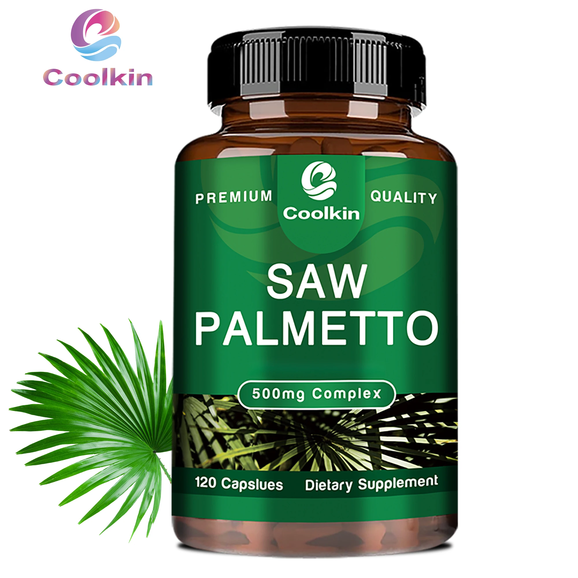 Saw Palmetto Capsules - Help Promote Prostate Health, Relieve Hair Loss & Regulate Hormonal - 120 Capsules