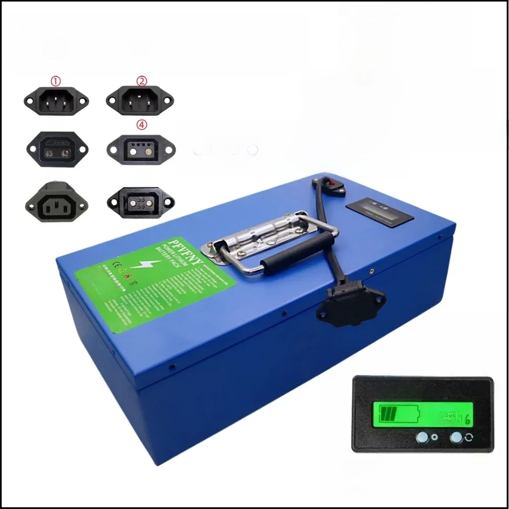 Batterie au lithium pleine capacité, transport rapide aérien, 18650, 60V, 20AH-100AH, adaptée pour 250-3000W, nouveau
