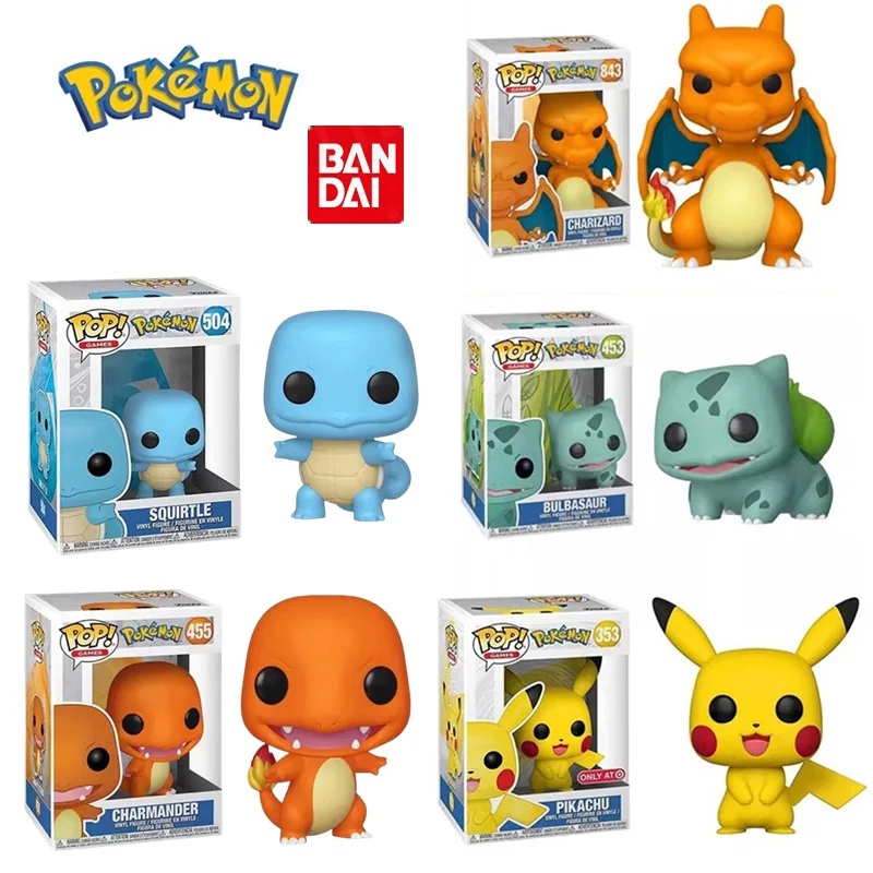 5pc Set POP Pokemon Anime Figure Pikachu Charizard Mewtwo Decoration Ornaments Action Figure for Children Birthday Toy Gifts