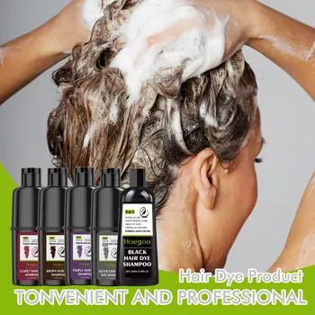 Hoegoa 100ml šampon na barvení vlasů, přírodní barvení, módní styling vlasů, krytí šedivých a bílých vlasů, permanentní barvení vlasů, šampon 12 nejlepší prodej šampon na vlasy v kině - №8