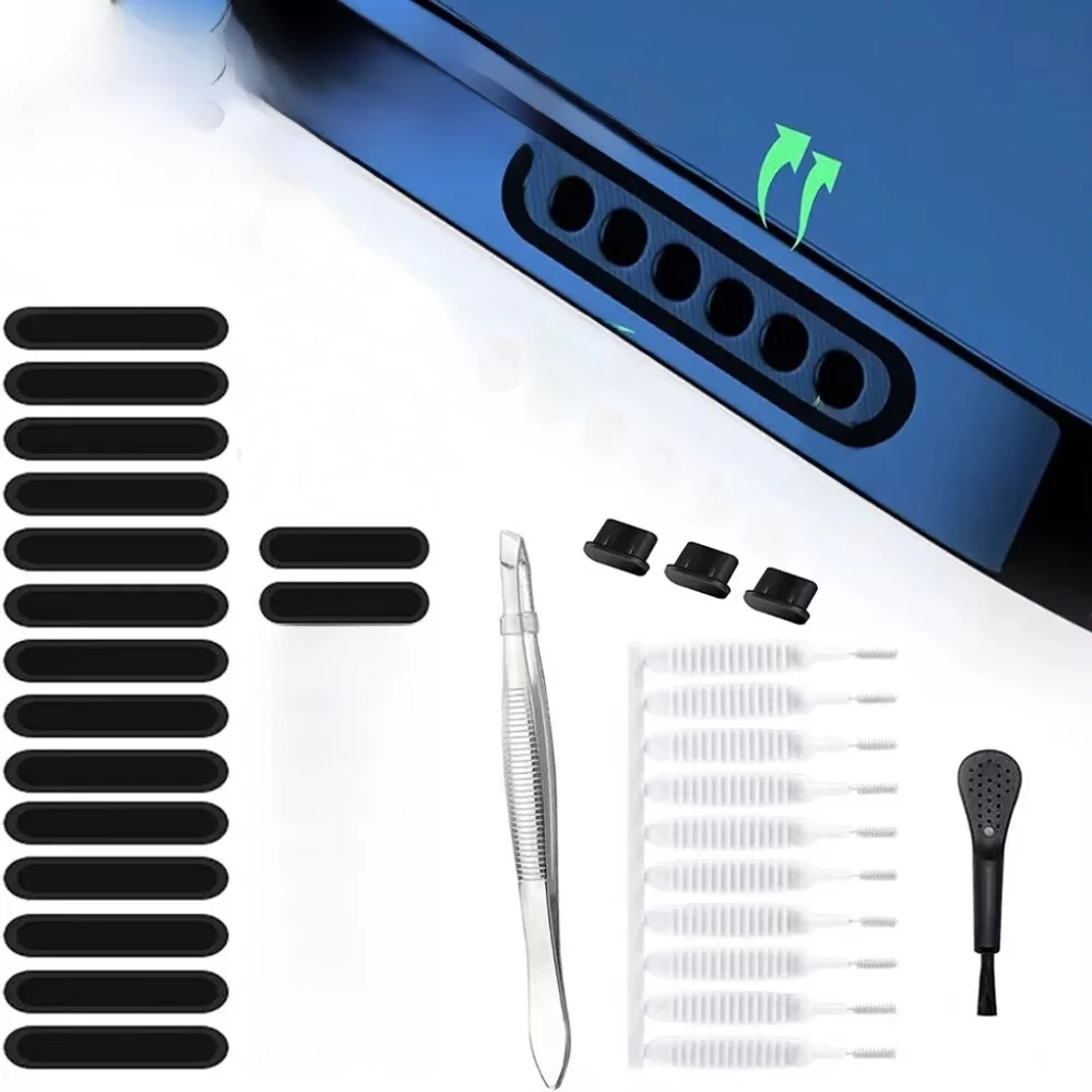 1-50szt uniwersalny głośnik do telefonu komórkowego Naklejka przeciwpyłowa typu C Wtyczka przeciwpyłowa do zestawu do czyszczenia głośników Samsung Xiaomi Redmi Huawei Net — zdjęcie 2