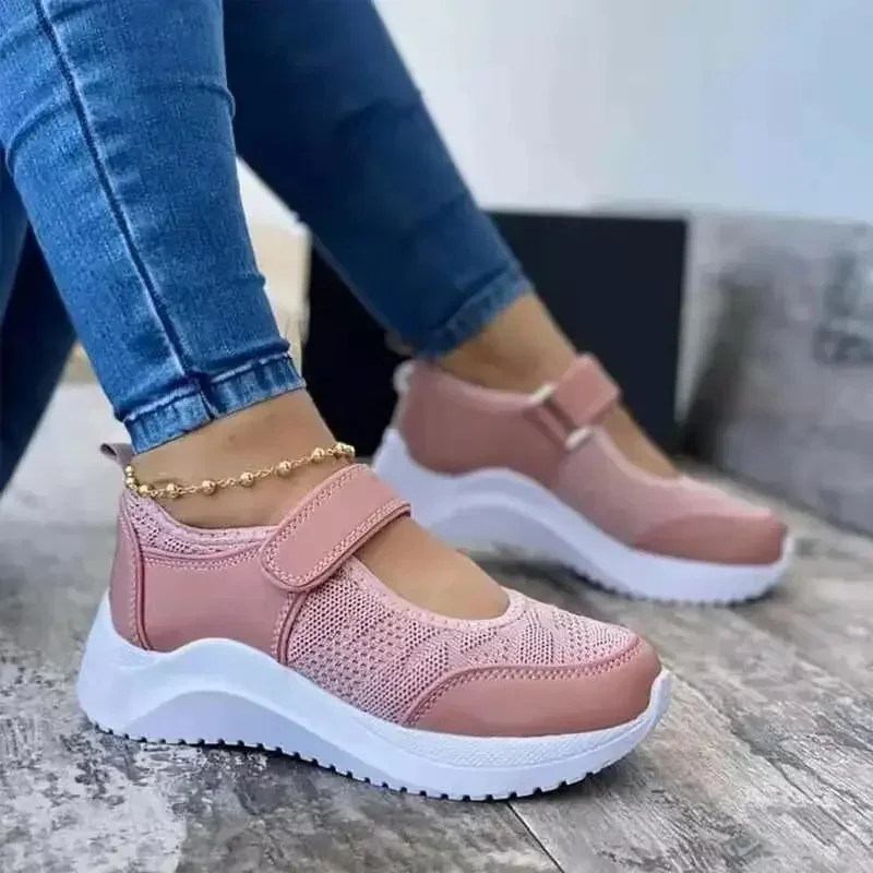 Chaussures de danse d'été pour femmes, baskets décontractées, maille respirante, plate-forme, coordonnantes