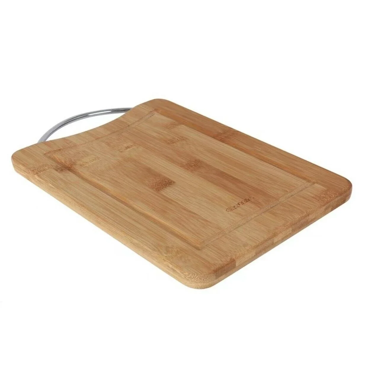 Tabla de Cortar de Acero Inoxidable Bambú de Cocina Retangular Con Colgante Parágrafo Cortar fruta
