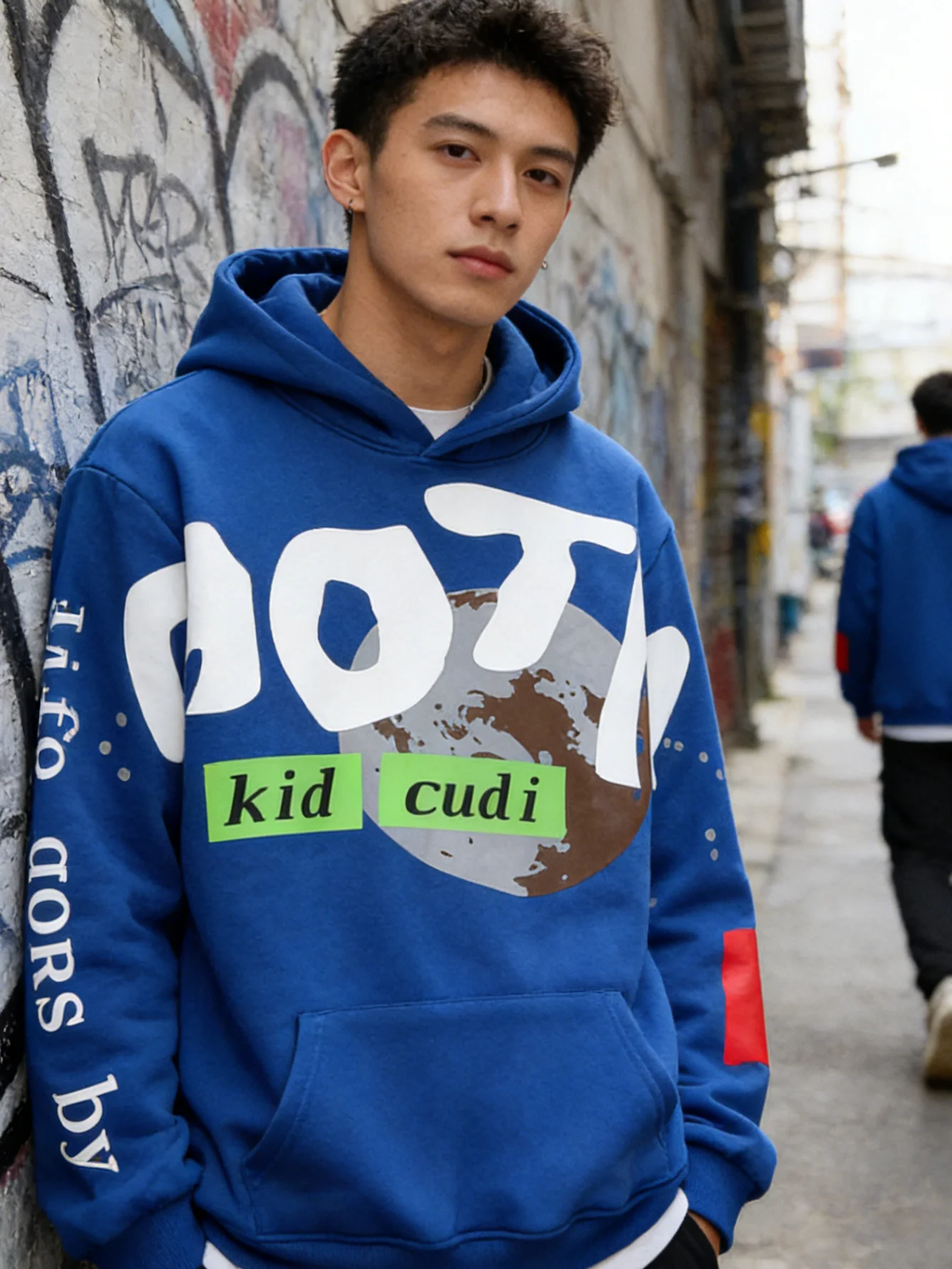 

Оверсайз худи унисекс с принтом Земли и надписями, повседневный топ для улицы и на каждый день