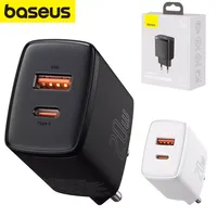 Baseus 20W GaN Charger PD Quick Charge Type C PD USB Charger with QC 3.0 Portable Fast Charger For Huawei Mate 30