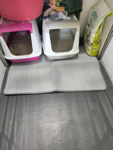 Customer review photo for Double-Layer Cat Litter Mat