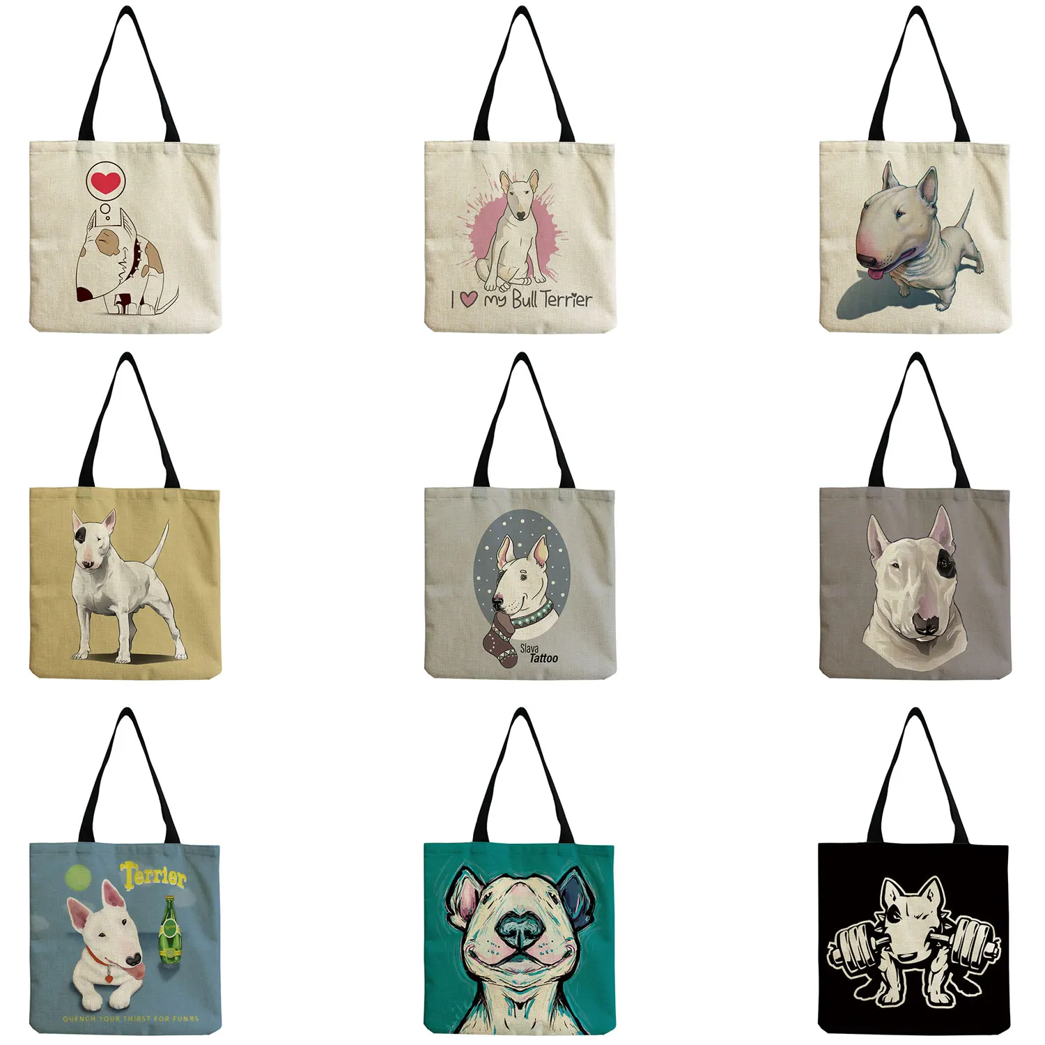 Sac fourre-tout imprimé animal de dessin animé pour dames, sac de shopping portable, sac de plage personnalisé, grande capacité, mignon, drôle, été, voyage