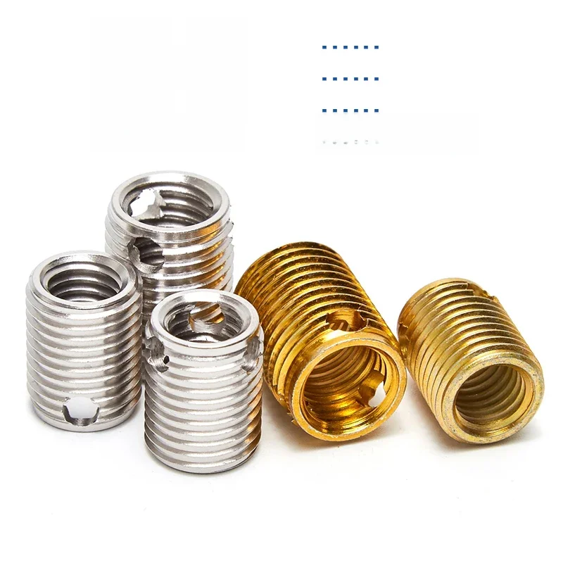 Réparation de filetage en acier au carbone galvanisé/acier inoxydable, insertion à Triple trou, bague autotaraudeuse M3 M4 M5 M6 M8 ~ M16, 2/10/ 20 pièces
