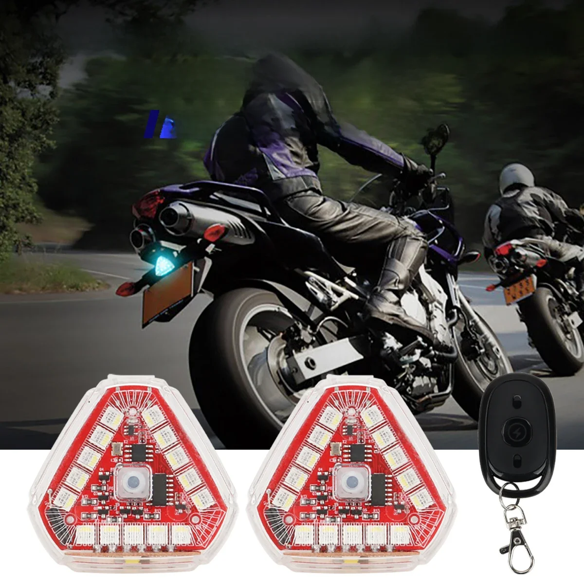 AliExpress KEVANLY Triangle Remote Control Wireless LED Mini Strobe Aircraft Light Car Moto Bike Anti-Collision Warning Flash Signal Indicator Lamp