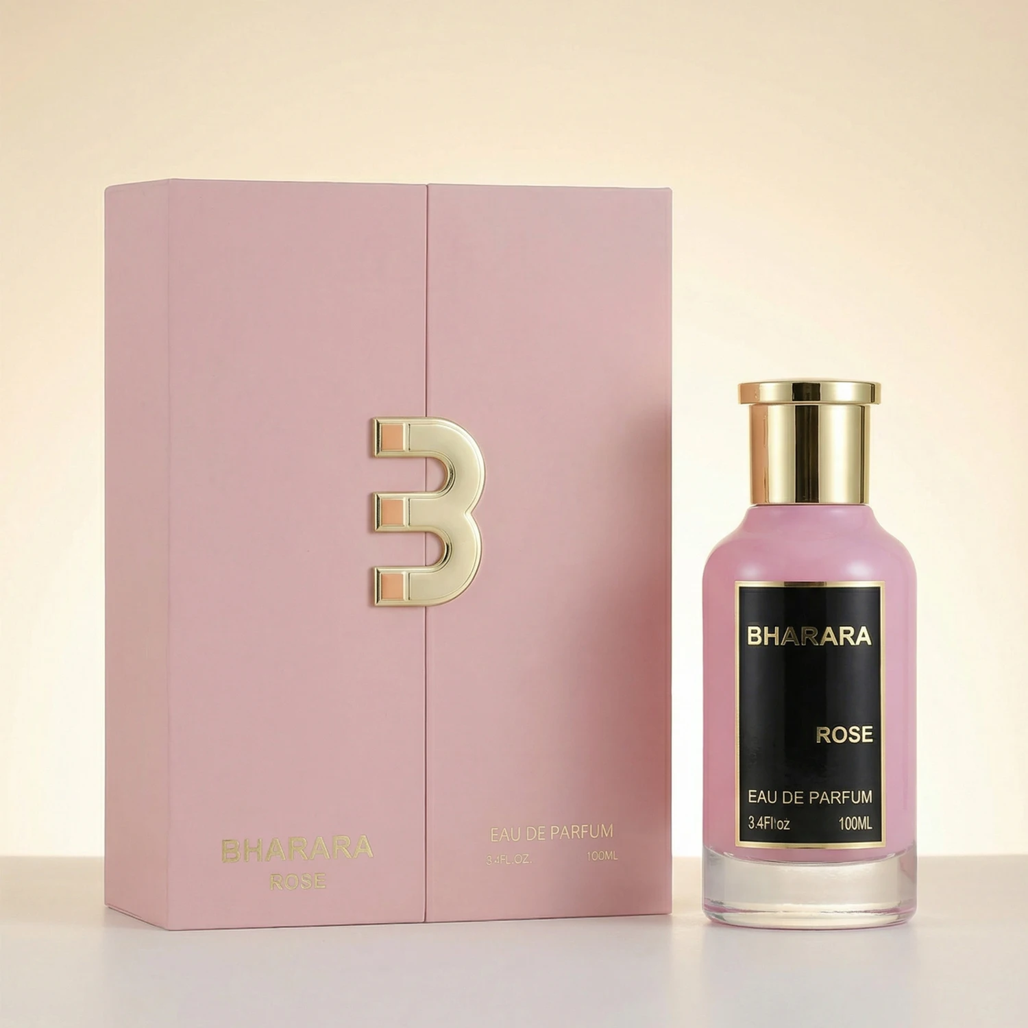 Bharara Rose Eau de Parfum For Women Bergamot Grapefruit Fragrance Long Lasting Perfume Women's Valentine's Day Gift 3.4 oz view 3