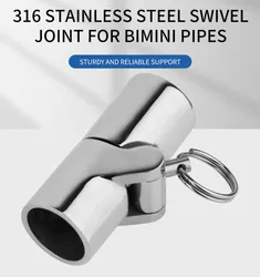 316 Stainless Steel Folding Swivel Coupling Tube Pipe Connector Boat Fitting Yacht Coupling Pipe Connector Tip Bimini Tops Flag