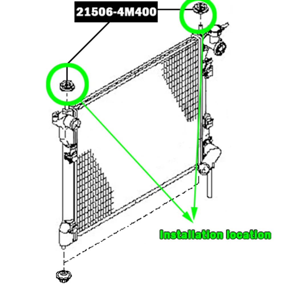 Для Nissan X-TRAIL Верхнее Крепление радиатора резиновая втулка держатель Кронштейн Поддержка T30 T31 T32 2000 20001 2002 2003 2004-2005