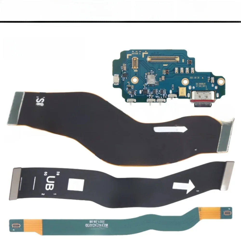 Port ładowania USB, złącze dokujące, płyta ładująca, sygnał, LCD, płyta główna, taśma flex do Samsung Galaxy S22 Ultra S22ultra — zdjęcie 2