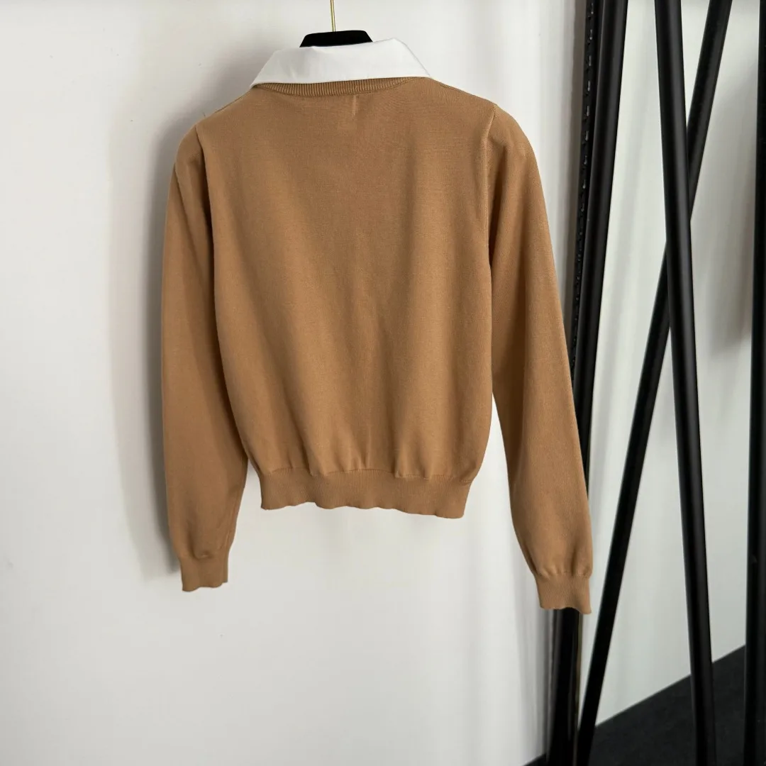 

Новинка 2023 года и осень, полуоткрытая трикотажная рубашка с короткими рукавами и лацканами на пуговицах для повседневного использования и универсального использования