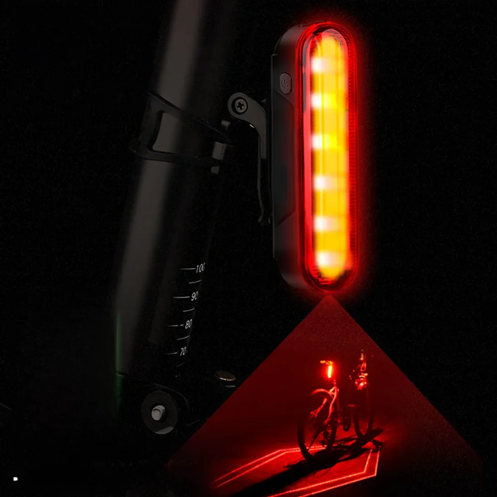 AliExpress ThinkRider Cycling Laser Tail Light Smart Bicycle Rear Light LED Riding Taillight 5 Mode Double Bracket With Auto Brake Sensor