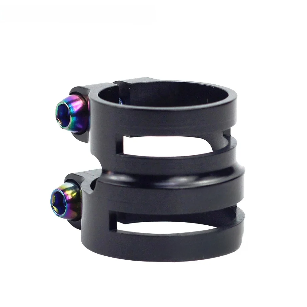 AliExpress SILVEROCK Alloy Bike Double Seatpost Collar Clamp Dual Size 31.6/34.9mm 30.9/34.9mm for Road Bike MTB Carbon Frame Balance Bike