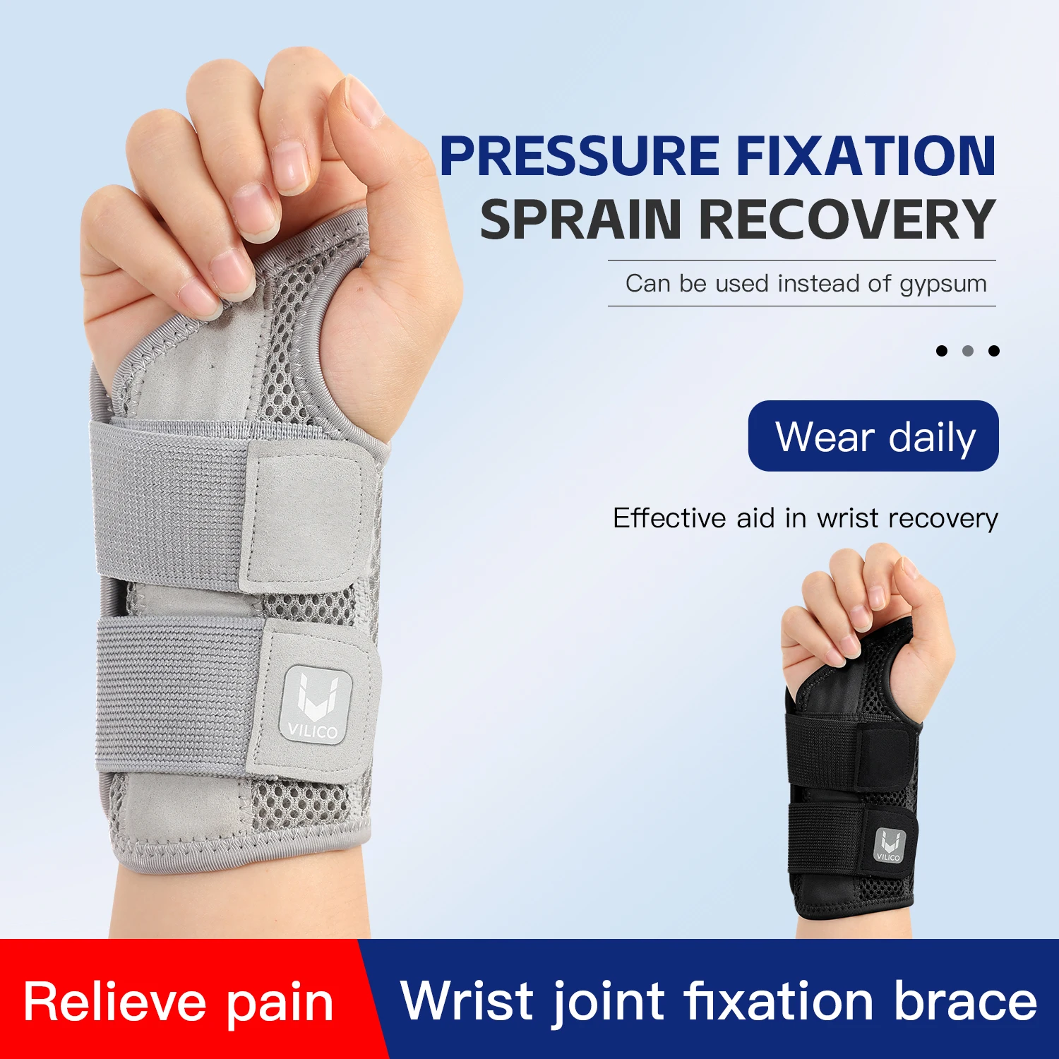 Carpal Tunnel Wrist Brace Metal Splint Stabilizer Wrist Support Relieve Tendinitis Arthritis Carpal Tunnel Syndrome Pain