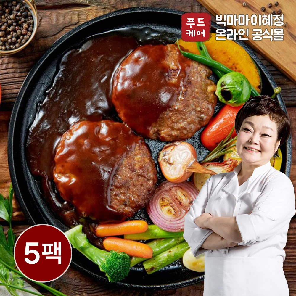 Big Mama Lee Hye-Jung's Korean beef and pork belly box steak 295g 5 packs (added vegetable and sauce)