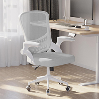Naspaluro Ergonomic Office Chair Desk Chair with 90 ° Folding Armrests Lumbar Support Breathable Mesh Padding for Home Office