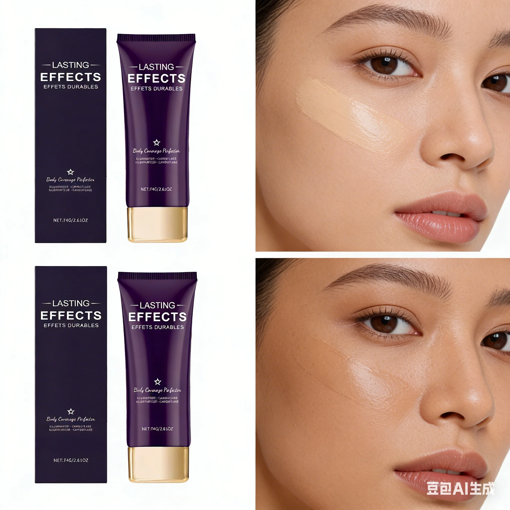 คอนซีลเลอร์ 74 กรัม ปกปิดสูง สำหรับใบหน้าและร่างกาย ปกปิดรอยสิว จุดด่างดำ ให้ความชุ่มชื้น ควบคุมความมัน ป้องกันรอยยับ