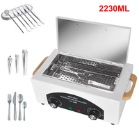 2230ML Hot Air Sterilizer 300W Dry Heat Disinfection Foot Care Tattoo Nail Studio Sterilizer Cabinet Autoclave with Timer