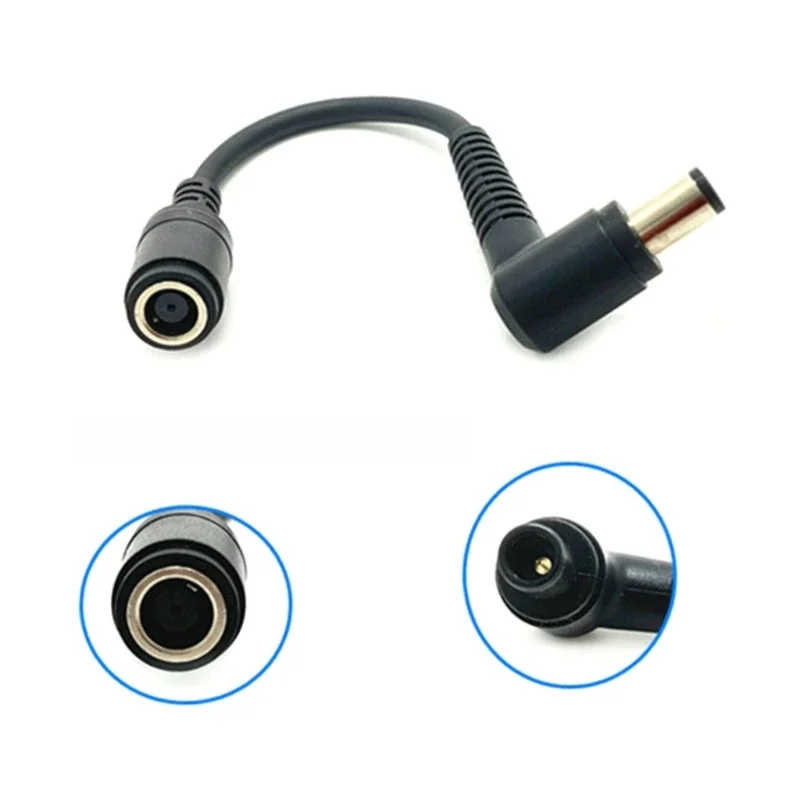 Gorąca sprzedaż 7.4x5.0mm męski na żeński przetwornik Adapter złącza wtyczka zasilania DC o kącie 90 stopni 7.4*5.0mm dla Laptop Hp DELL — zdjęcie 2