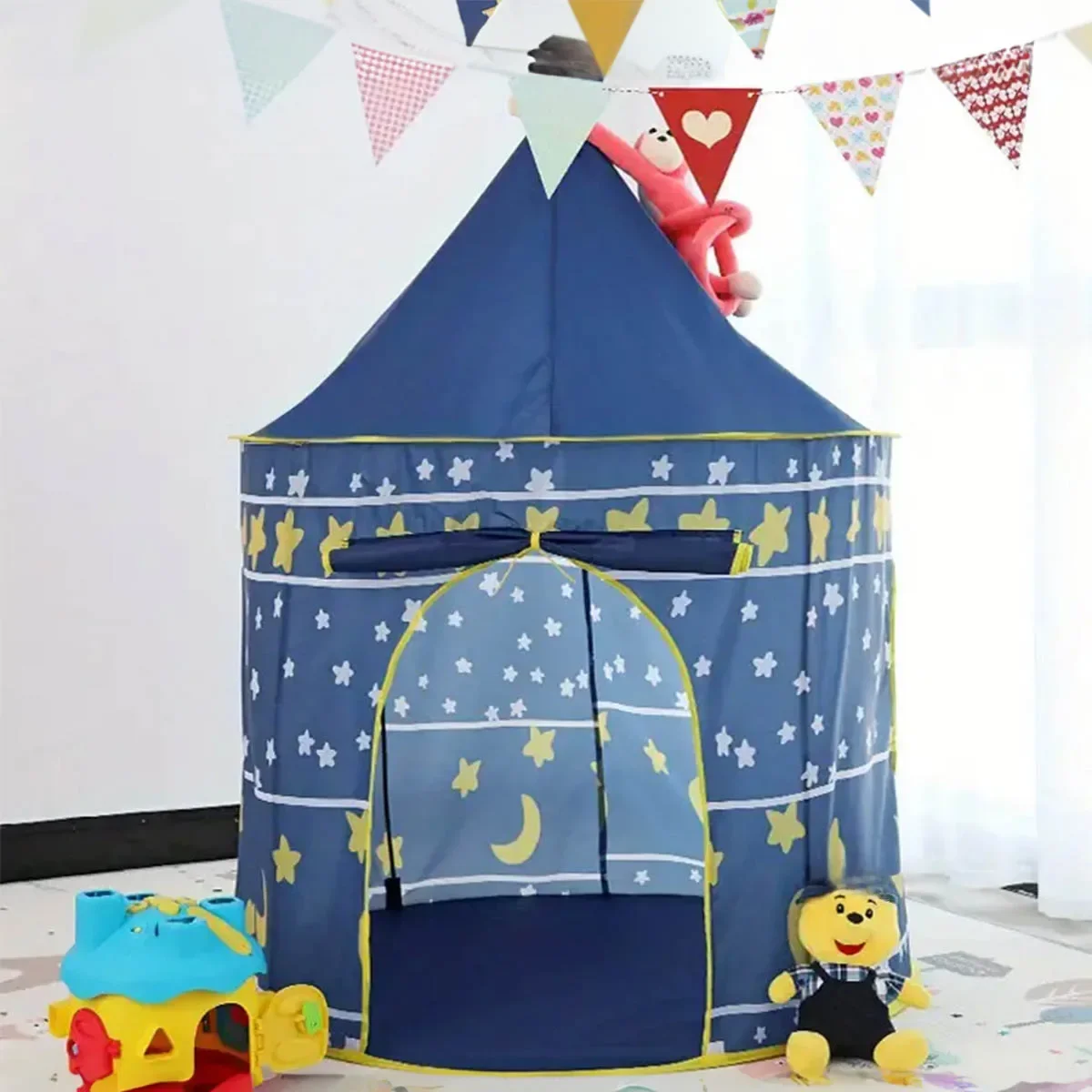 Tente de maison de jeu pour enfants Night Sky Design, château mignon pour petits garçons et filles