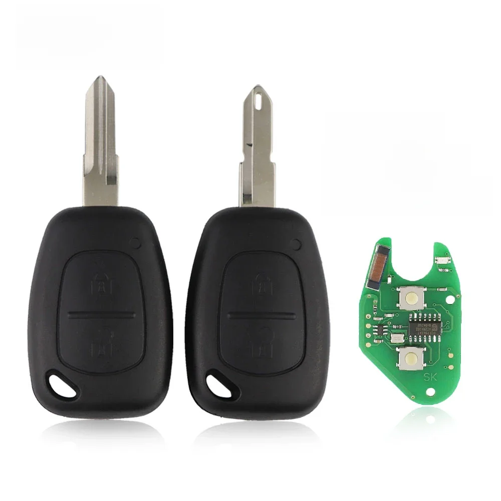 Clé de voiture à distance 433Mhz, pour Renault Master Traffic Vivaro Movano Kangoo transmister Clio, sans Logo, puce ID46 NE72 VAC102, lame non coupée