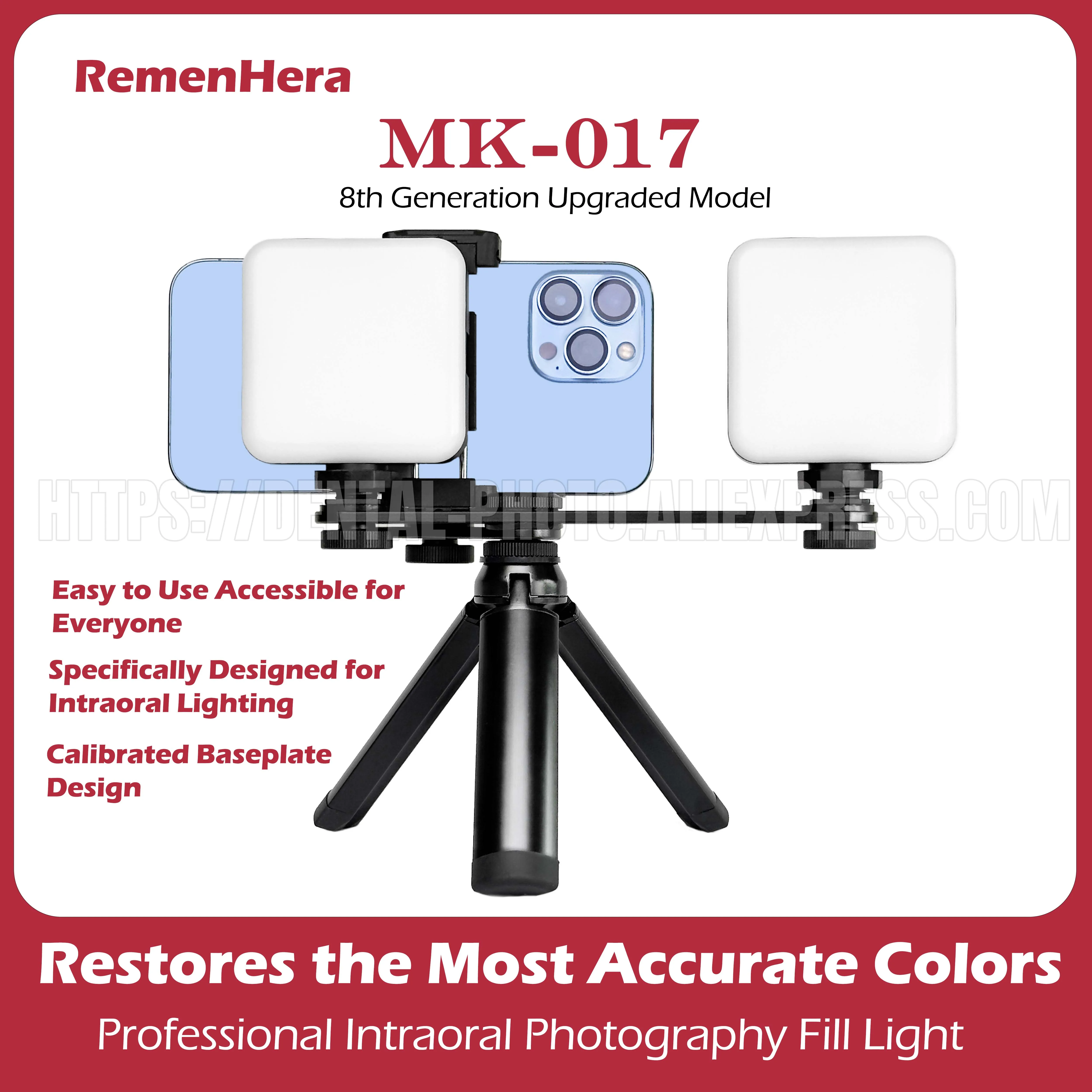 

MK17 Mobile Phone LED Fill Light for Macro Photography, Nail Art, Dental Shade Matching, Non-Reflective Intraoral Portable Light
