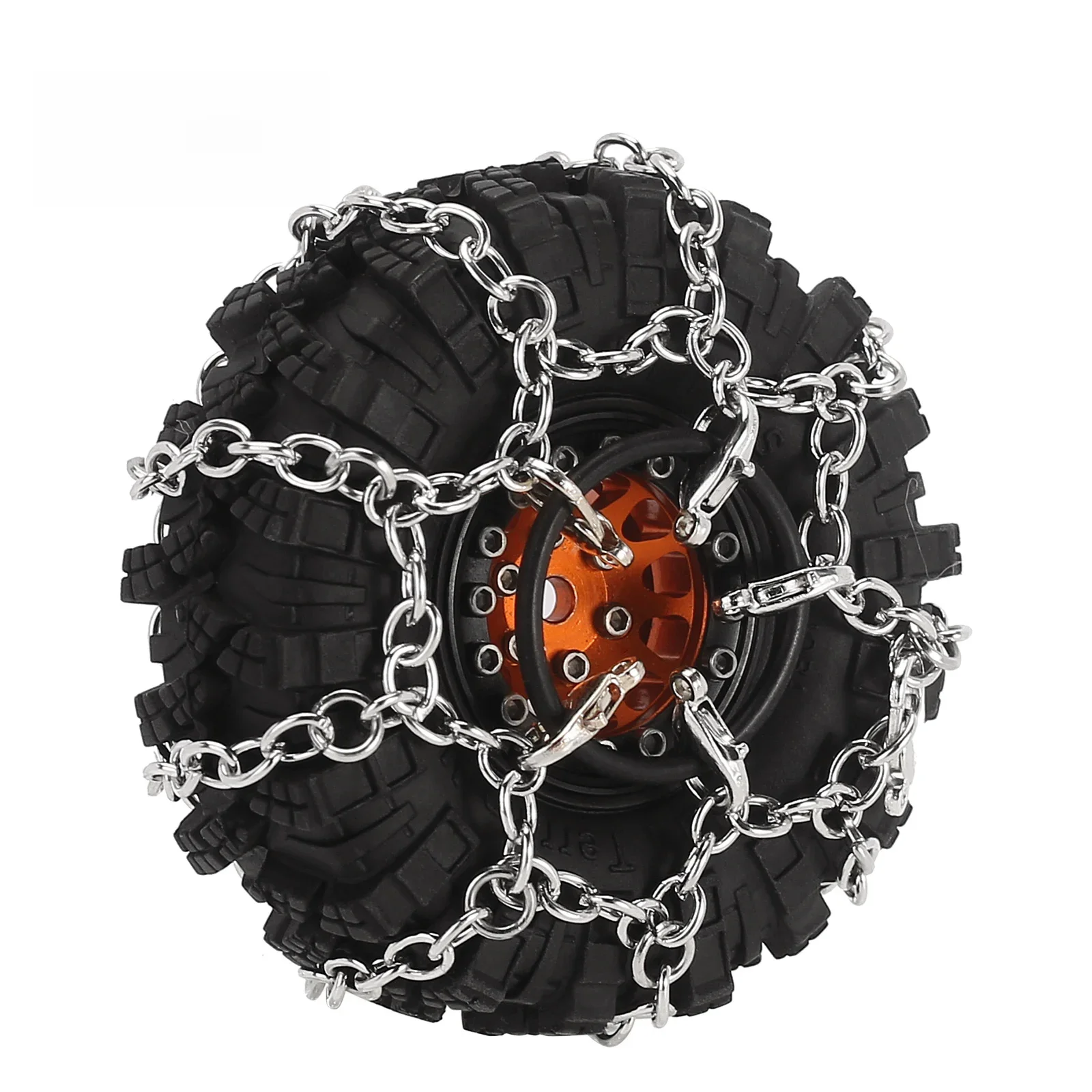 INJORA 55-65mm 1.0 "pneus chaîne à neige pour 1/18 1/24 RC chenille TRX4M SCX24 FCX24 (4M-93)