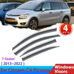 4x Deflectors Windshield for Citroen C4 Picasso 7 Seat 2013~2022 2021 2014 Accessories Car Side Window Visor Rain Eyebrow Grands