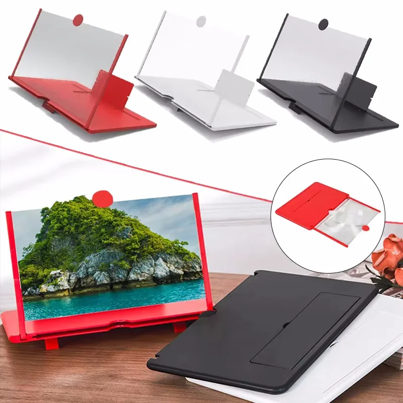 12 Zoll 10 Zoll Handy-Bildschirmverstärker 3D-Lupe Ständer Lupe HD-Videoverstärker faltbare Telefonhalterung