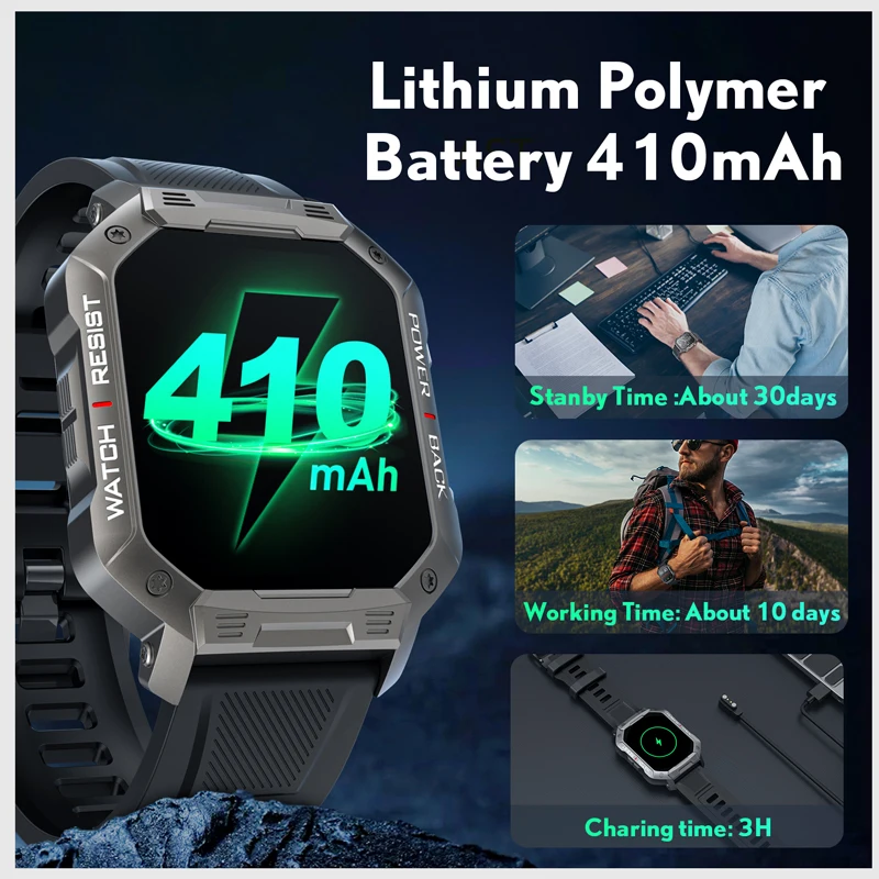 CanMixs smart watch for men Bluetooth Call 410mah Sports watches waterproof smartwatch for Android iOS Phone Digital watches