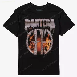 Letnia Pantera kowboje z piekła rodem płomienie T Shirt mężczyźni dzieci kobiety Vintage bawełniana koszulka z krótkim rękawem zespół rockowy