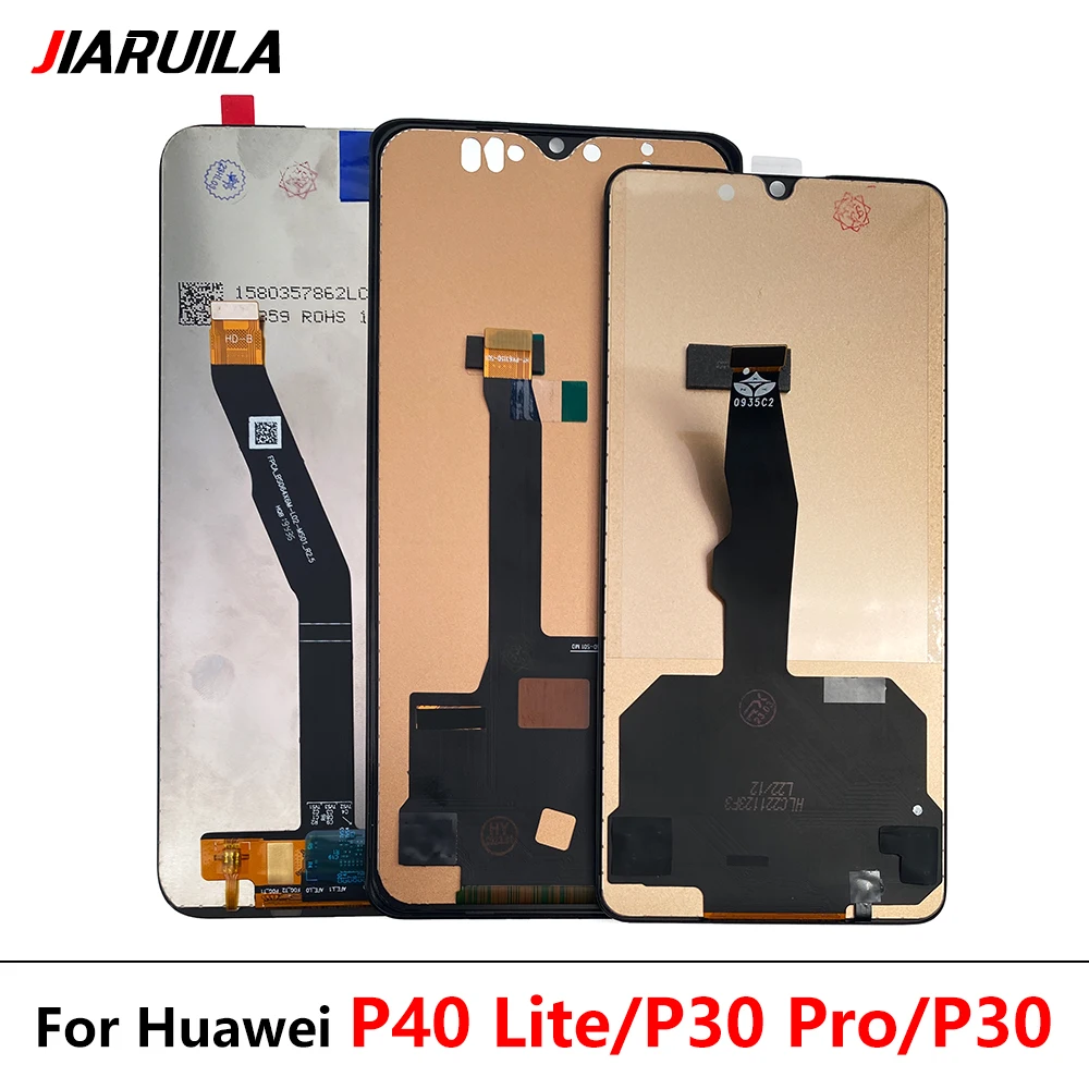 LCD Display Screen Touch Digitizer Assembly With Frame Repair For Huawei P30 Pro P30 P40 Lite Replacement Parts