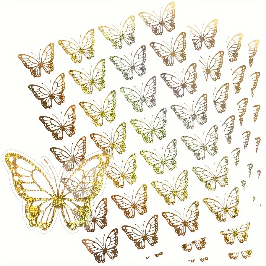 

112 шт. золотые наклейки-бабочки — самоклеящиеся наклейки из фольги для печати конвертов, подарочных карт, рукоделия