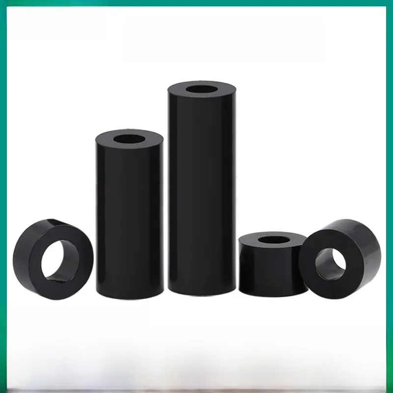 10/ 20/ 50pcs M3 M4 M5 M6 M8 M10 noir Abs Non fileté creux en Nylon entretoise ronde creuse entretoise rondelle Pcb carte vis