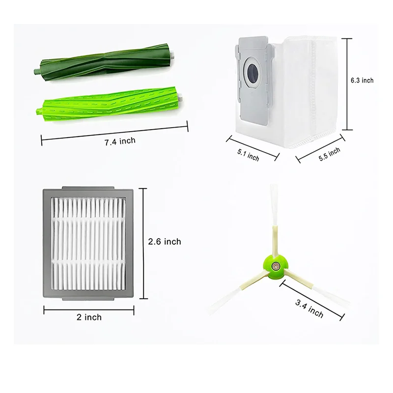 Do odkurzacza robota iRobot Roomba i3 i7 i7+ E5 E6 E7 Główna szczotka boczna Wałek filtra Hepa Worek na kurz Część szmatki do odkurzacza Zamiennik