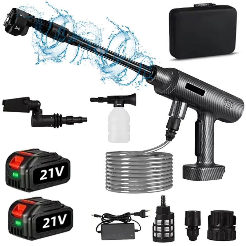 OWJHE High-end 200Bar 6in1 Pistola per lavatrice per auto ad alta pressione senza spazzole 2 marce Strumento di irrigazione per la pulizia del giardino per la batteria Makita Pin
