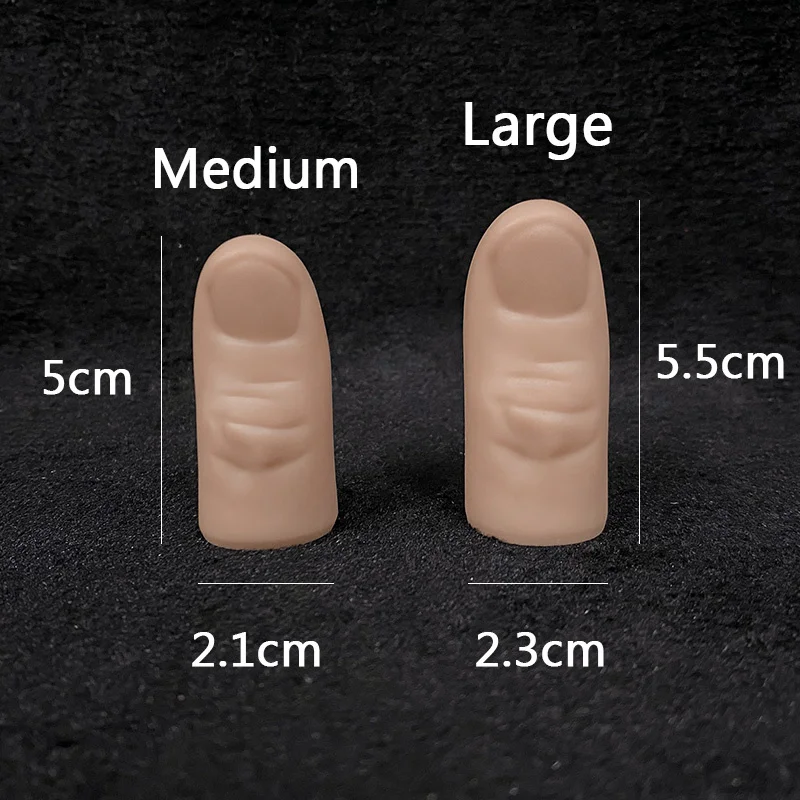 5pcs PET Thumb Tip Magic Tricks Magician Accessory Close Up Illusions Gimmick Mentalism Prop Fake Thumb Tip Silk Vanish Magia