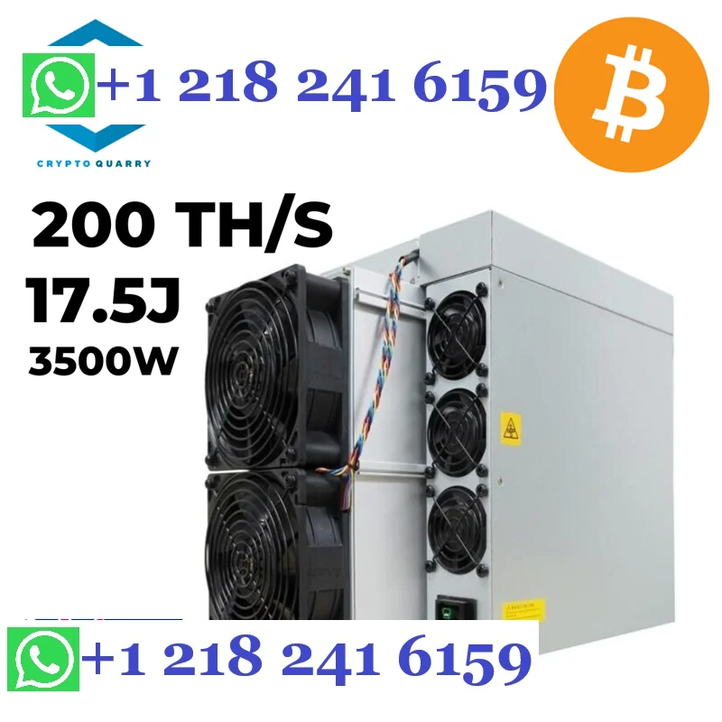 Bitmin Antminer S21 195 W BTC Bitcoin Miner مع PSU والضمان ، 17.5J ، BAC ، 2 احصل على 1 مجانًا