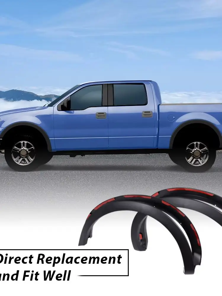 

Расширения крыльев подходят для Ford F150 2004-2008 66.0 "/67.0"/78.0"/96.0' Длина кровати (не подходящие модели Heritage), 07-08 Lincoln Mark Lt 4 шт.