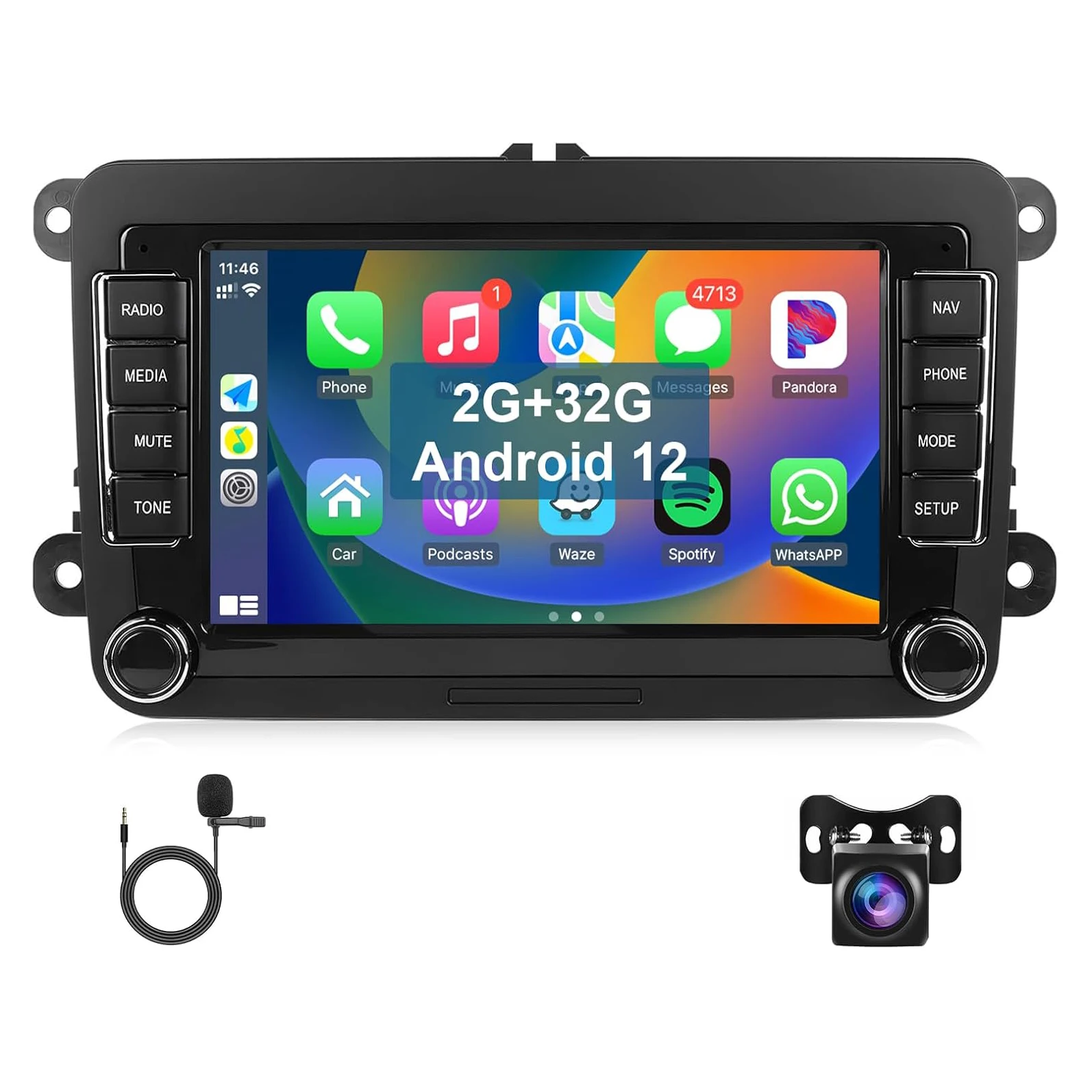 

7'' Screen Android Car Radio for Volkswagen Vw Passat Jetta Beetle Caddy Tiguan Golf Mk5 Mk6 Touran Sharan for Seat Skoda with W
