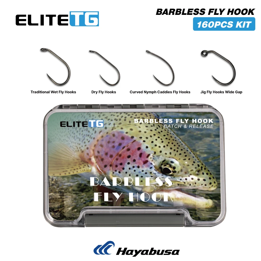 

Elite TG 160 шт. набор аксессуаров для летающих искусств #10 #12 #14 #16 #18 Flyfishing сухая Нимфа креветки влажные Caddis недоступные коробки с крючками для летающих рыб