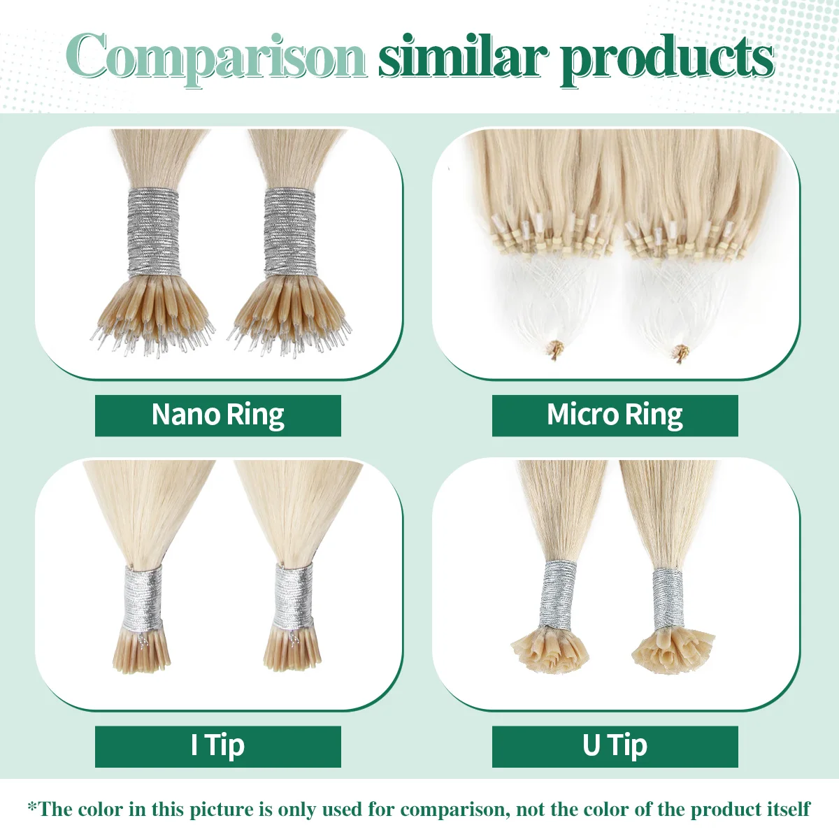 Doczepiane włosy Sixstarhair U Tip, 50g, 50 pasemek, 16 cali, brudny blond z efektem wybielania, doczepy z prawdziwych ludzkich włosów dla kobiet.